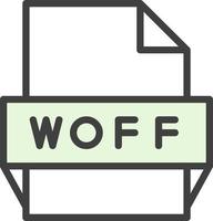 Woff-Dateiformat-Symbol vektor