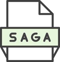 Saga-Dateiformat-Symbol vektor