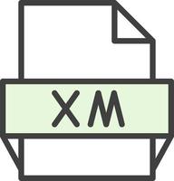 xm fil formatera ikon vektor