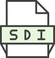 sdi-Dateiformat-Symbol vektor