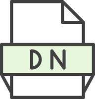 dn-Dateiformat-Symbol vektor