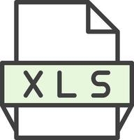 xls-Dateiformat-Symbol vektor