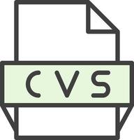 cvs fil formatera ikon vektor