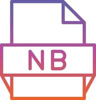 nb-Dateiformat-Symbol vektor