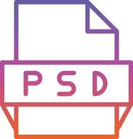 psd-Dateiformat-Symbol vektor