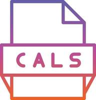 cals-Dateiformat-Symbol vektor