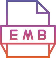 Symbol für Emb-Dateiformat vektor