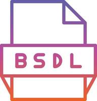 bsdl-Dateiformat-Symbol vektor