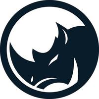 arg noshörning huvud enkel logotyp vektor