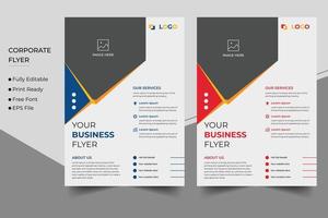 Corporate Business Flyer Design und Broschüren-Cover-Vorlage vektor