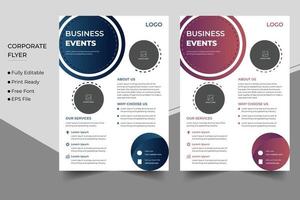 Corporate Business Flyer Design und Broschüren-Cover-Vorlage vektor