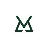 abstrakt brev mk geometrisk linje enkel logotyp vektor