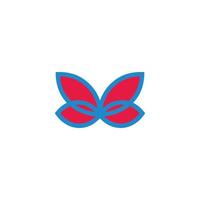 fjäril vingar enkel geometrisk översikt färgrik symbol logotyp vektor