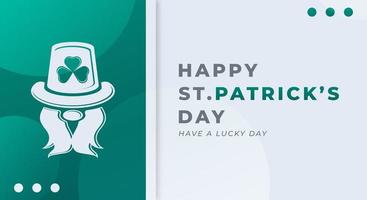 Lycklig st. patricks dag Mars firande vektor design illustration. mall för bakgrund, affisch, baner, reklam, hälsning kort eller skriva ut design element