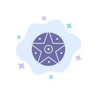 pentagram satanisk projekt stjärna blå ikon på abstrakt moln bakgrund vektor