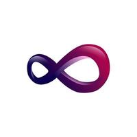kreativ färgrik symbol av oändlighet design ikon begrepp logotyp oändlighet vektor