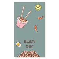 sushi bar flygblad vektor