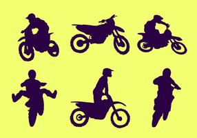 Motocross Silhouette Gratis Vector