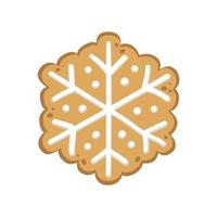 pepparkaka snöflinga form kaka kex. vinter- jul mat tecknad serie illustration. vektor
