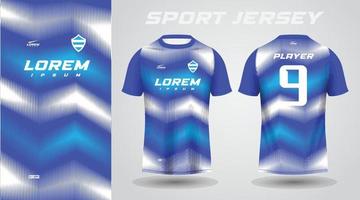 blaues T-Shirt Sport-Jersey-Design vektor