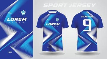 blaues T-Shirt Sport-Jersey-Design vektor