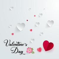 schöne glückliche Valentinstag-Design-Vektorvorlage vektor
