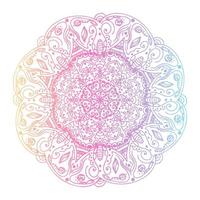 etnisk motiv mandala, boho prydnad färgrik isolerat på vit bakgrund. anti-stress terapi mönster. väva design element. yoga. vektor illustration