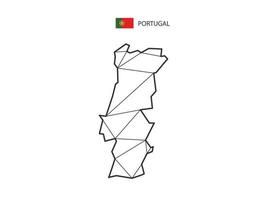 mosaik- trianglar Karta stil av portugal isolerat på en vit bakgrund. abstrakt design för vektor. vektor