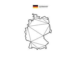 mosaik- trianglar Karta stil av Tyskland isolerat på en vit bakgrund. abstrakt design för vektor. vektor