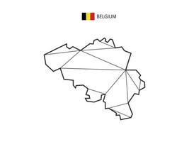 Mosaikdreiecke Kartenstil von Belgien isoliert auf weißem Hintergrund. abstraktes Design für Vektor. vektor