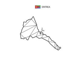 Mosaikdreiecke Kartenstil von Eritrea isoliert auf weißem Hintergrund. abstraktes Design für Vektor. vektor