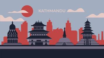 kathmandu nepal hintergrund vektor