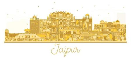 jaipur Indien stad horisont gyllene silhuett. vektor