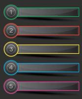 Design-Infografik mit fünf Optionen. vektor