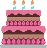party tårta ikon design, födelsedagstårta element illustration. vektor