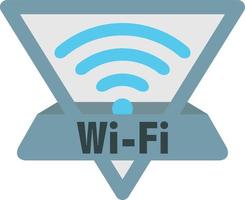 Wi-Fi-Symbol im flachen Stil. Netzwerksymbol für Internetverbindung. vektor