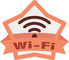 Wi-Fi-Symbol im flachen Stil. Netzwerksymbol für Internetverbindung. vektor