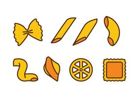 Pasta Verschiedene Icons vektor