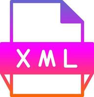 xml fil formatera ikon vektor
