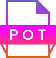 pot-Dateiformat-Symbol vektor