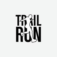 ultra-trail-running-logo-vektorillustration auf weißem hintergrund vektor