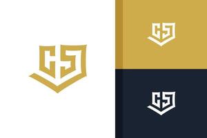 kreative einfache anfangsbuchstaben cs-logo-designs vektor