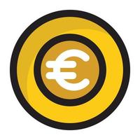 trendig euro mynt vektor