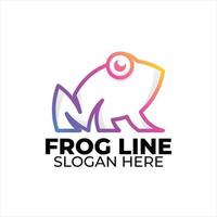 Frosch-Logo bunter Farbverlauf vektor