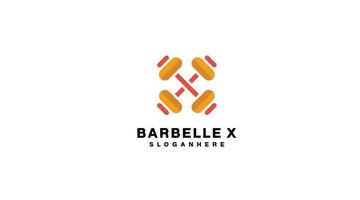 Barbelle-Logo-Farbverlauf bunt vektor