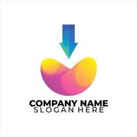 företag logotyp färgrik lutning stil vektor