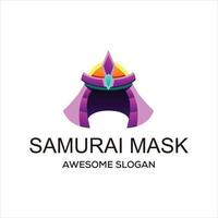 vektor samuraj mask logotyp modern lutning Färg