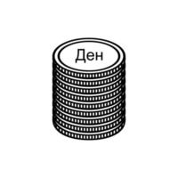 macedonia valuta ikon symbol, makedonska denarer, mkd tecken. vektor illustration