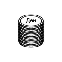 macedonia valuta ikon symbol, makedonska denarer, mkd tecken. vektor illustration