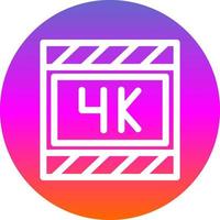 4k-Film-Vektor-Icon-Design vektor